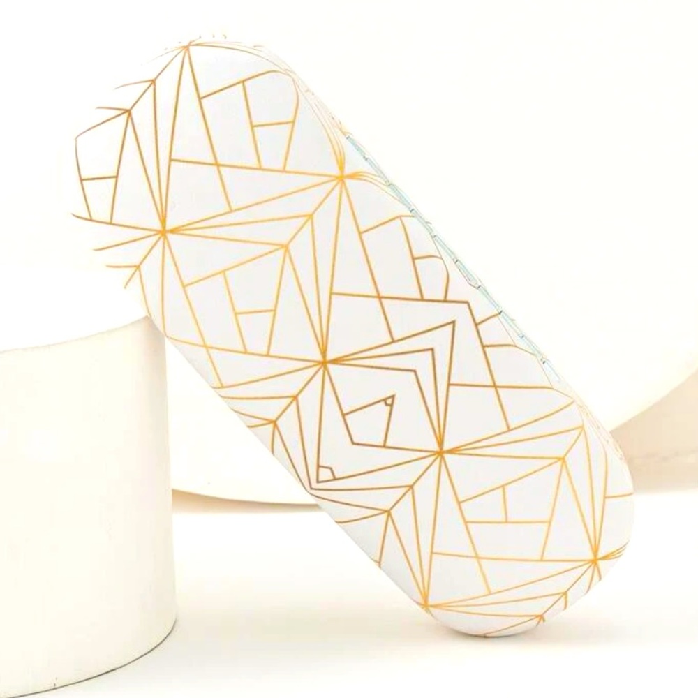Gold Geometric Sunglass Case